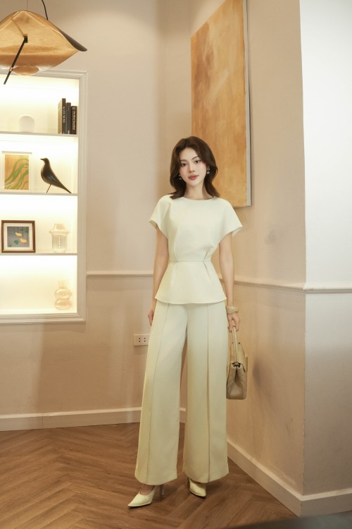 Sixdo Cream Woven Blouse